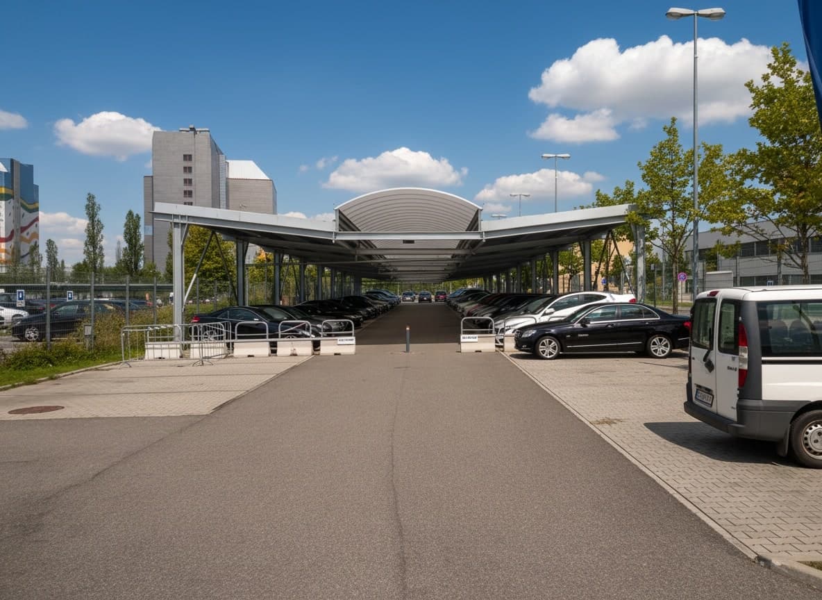 Přístřešek pro prodej automobilů