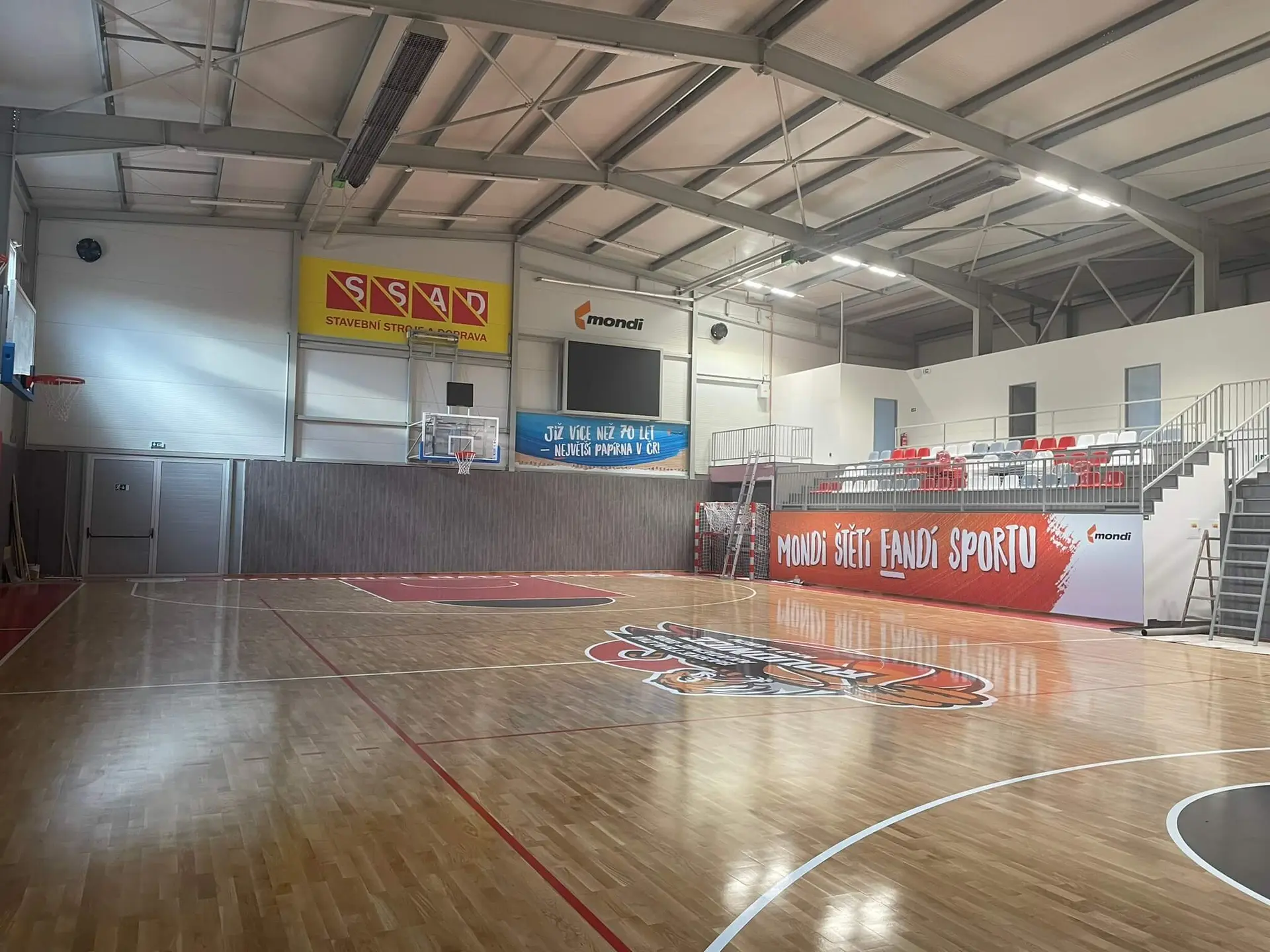 Sportovní hala, tělocvična - basketbalová akademie v lokalitě Roudnice nad Labem - Mondi aréna, rozměry 26 x 31 x 8,5 m – fotografie 3