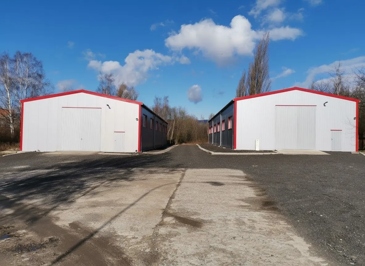 Výrobní a skladové haly v lokalitě Vernéřov - Klášterec nad Ohří, rozměry dvě haly 12 x 36 m a jedna hala 18 x 48 m – fotografie 1
