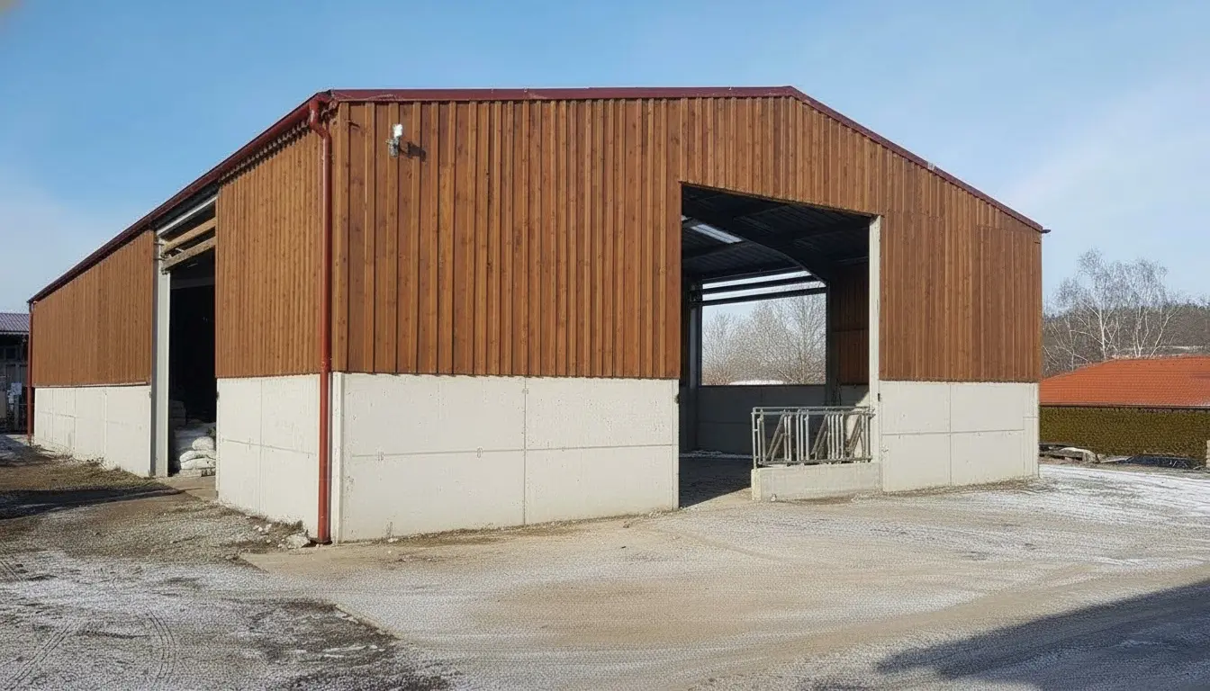Hala pro zemědělskou techniku v lokalitě Březí u Trhových Svinů, rozměry 14,5 x 31 m – fotografie 1